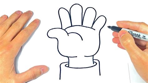 como dibujar una mano